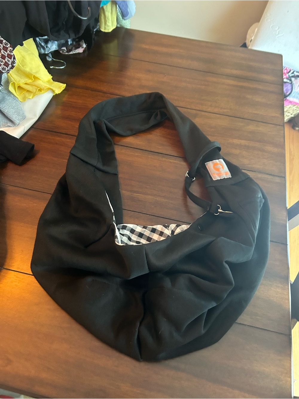 Black Dog Sling Carrier - Comfortable Pet Travel Sling